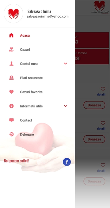 Aplicatie Android si iOS pentru Asociatia  'Salveaza o inima'